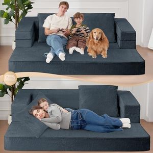 Canapé-lit pliant convertible avec coussins en éponge offerts, fausse fourrure de haute qualité <span class=keywords><strong>pour</strong></span> chambre et <span class=keywords><strong>studio</strong></span> - Product Image 5