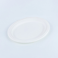 Assiettes jetables en bagasse blanches de 9 pouces, biodégradables, écologiques, naturelles et compostables, pour les fêtes
