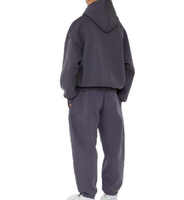 Sweat à capuche uni 380g en coton vierge personnalisé pour hommes ensemble de sweats à capuche surdimensionnés Streetwear lourds pour hommes en hiver