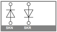 Clou redresseur de diode Standard, mm, Diode SKN71 skrr