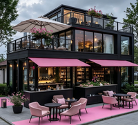 Maison conteneur mobile de luxe préfabriquée et démontable Alibaba, maison modulaire moderne à ossature en acier pour hôtel-resort
