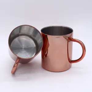 European Luxury 420ml Single Wall Rose Gold Elegant Mug