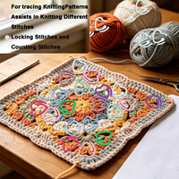 Marqueurs de mailles en métal fendus en forme de cœur, 10 couleurs, anneaux de verrouillage pour tricot, crochet, couture, vente en gros, logo personnalisé