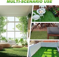 Dalles de gazon artificiel emboîtables 300x300mm, terrasse en gazon facile à poser soi-même pour balcon, patio, sol vert instantané