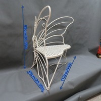 Banc de jardin en métal antique avec motif papillon, décoration extérieure pour patio et parc, fabriqué en Chine