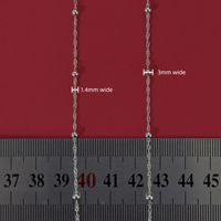 Vente en gros de fournitures de fabrication de bijoux en argent sterling 925 et plaqué or 18 carats, chaîne à perles ondulées pour la fabrication de colliers et de bracelets