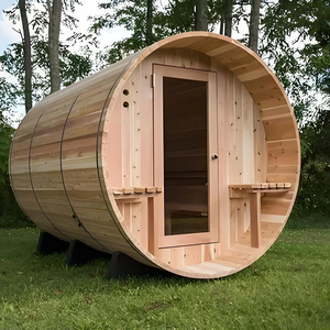 Panel DE CONTROL DE secoya sólida y hemcedro Capacidad para 2-6 personas Diseño moderno Spa al aire libre Sauna Ducha de cubo de vapor húmedo - Product Image 3
