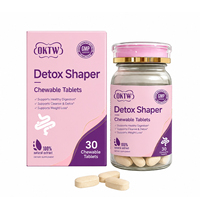 OKTW Detox Slim Comprimés à croquer pour la perte de poids, soutien digestif, certifié GMP, complément alimentaire, 30 comprimés
