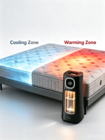 Matelas intelligent avec système de contrôle de température à deux zones, refroidissement, chauffage et surveillance du sommeil