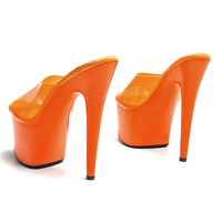 17CM / 7 pouces TPU supérieur femmes mode exotique talon haut plate-forme Peep orteil bride à la cheville pantoufle sandale pôle chaussures de danse