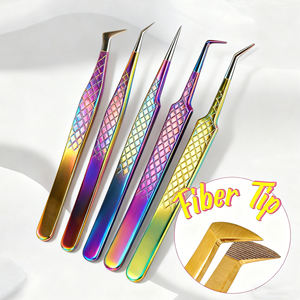 แหนบปลายแหลมสำหรับต่อขนตาแบบเส้นใยสีดำ ความแม่นยำสูง ขายส่ง ผลิตจากสแตนเลส 410  รับสกรีนโลโก้ฟรี - Product Image 2