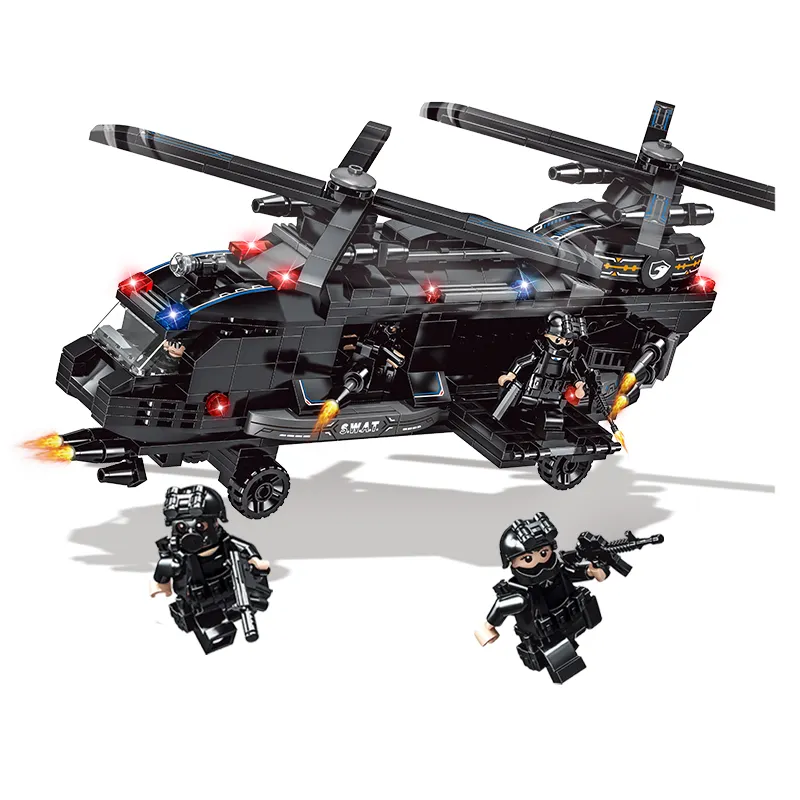 legoly technology Explosion-proof SWAT cart plastic toys building block set educational Kids boy gift toy construction