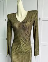 Robe longue texturée et froncée pour femme, à épaules structurées, col en V, manches longues, fabrication de vêtements sous marque privée