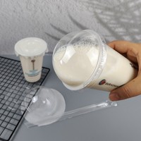 Gobelets en plastique personnalisés de 16 oz avec couvercles et film d'étanchéité, gobelet Matcha pour jus à emporter, magasin de Boba