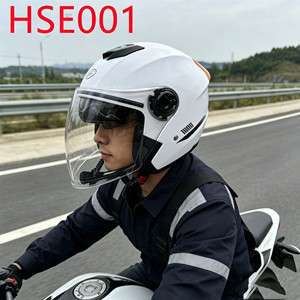 LXG, Casco Aperto da Moto con Visiera Antigraffio e Imbottitura Morbida, Cinturino Regolabile per il Mento, Scenografia Montagna in Distanza HSE001 - Product Image 1