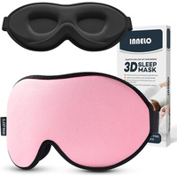 Masque pour les yeux 3d Masque pour les yeux de nuit 3d Block Out Light Soft Comfort mousse à mémoire de forme avec œillets profilés