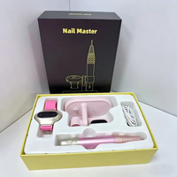 Perceuse à ongles électrique sans fil 35000 tr/min avec contrôle par bracelet, boîtier métallique, portable pour usage en salon de manucure (vente en gros)
