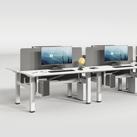 Table de bureau réglable en hauteur pour ordinateur portable, en métal, avec angle réglable, poste de travail pour personnel, bureau électrique assis-debout