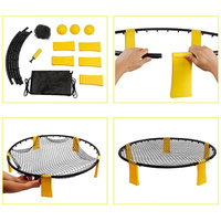 Jeu de Roundnet pour l'extérieur et l'intérieur, pelouse, plage, jardin, parc, jeu de Spike avec sac de transport