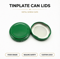 Suministro Directo de Fábrica: Tapas Metálicas de Hojalata de 53mm, Libres de BPA, Grado Alimenticio, Alta Calidad, Tamaño, Color y Diseño Personalizables, Herméticas