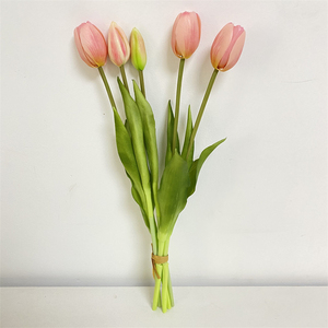 Tocco reale tulipani fiore artificiale <span class=keywords><strong>di</strong></span> alta qualità in lattice tulipano mazzi <span class=keywords><strong>di</strong></span> veri <span class=keywords><strong>fiori</strong></span> <span class=keywords><strong>di</strong></span> tocco per la decorazione domestica - Product Image 1