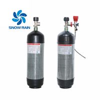 Tanque de Fibra de Carbono de 6.8 Litros con Certificación CE y DOT, Tanque de Fibra de Carbono OEM de 4500psi, Tanque de Aire de Fibra de Carbono Pcp de 9l y 12l