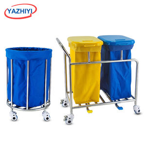 새로운 모델 맞춤형 병원 청소 린넨 트롤리 드레싱 모바일 청소 카트 먼지 린넨 카트 - Product Image 5