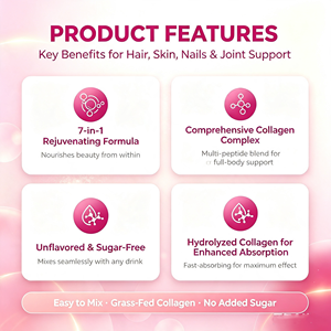 Colágeno en Polvo para Mujeres y Hombres, Péptidos de Proteína Hidrolizada Fáciles de Mezclar, Apoyo para Articulaciones, Cabello, Piel y Uñas - Product Image 4