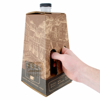Nouveau distributeur de boissons portable de luxe personnalisé pour fêtes, type fût à vin, avec robinet BIB en papier pour café, jus et autres boissons, en boîte (Bag-in-Box)