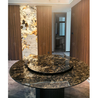 Placage de mur en pierre de quartzite translucide brésilienne de luxe grande dalle de marbre naturel de Szie