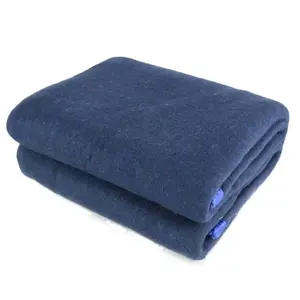 Brushed Airline Soft Thick Fleece Blanket Cheap Recycled Wool Custom Knitted Wearable Blanket Custom Color Polyester / Acrylic