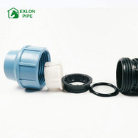 Sambungan Kompresi HDPE PN16 pp Adaptor Berulir Jantan untuk Pasokan Air