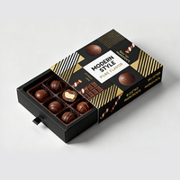 Boîtes en carton rigide coulissantes personnalisées avec logo imprimé pour cadeaux alimentaires, desserts, bonbons, chocolats, emballages de boîtes à tiroirs