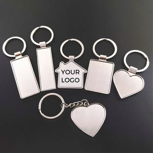 Custom Logo Keyring Keychain Sublimation Key Chain <b>Ring</b> Metal <b>Blank</b> Keychain Zinc Alloy Free Customized Promotional Gifts - Product Image 1