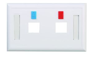 86X86mm or 114x70mm 4 Port RJ45 ABS Face Plate for Networking with Computer & Telephone Icon 86 Type Optional - Product Image 4