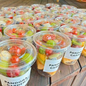 Bol à salade transparent en PET pour la vente en gros, emballage rond à emporter avec couvercles pour salades de fruits - Product Image 2