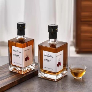 Bouteille en verre transparente vide personnalisable <span class=keywords><strong>de</strong></span> 500 ml et 750 ml pour spiritueux, whisky, vodka, brandy, <span class=keywords><strong>vin</strong></span> <span class=keywords><strong>de</strong></span> fruits avec bouchon - Product Image 1