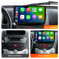 MEKEDE Car-play 4 cœurs GPS Navigation Multimédia Automobile 2+32 Go Android Auto Autoradio pour Peugeot 107 2005-2014