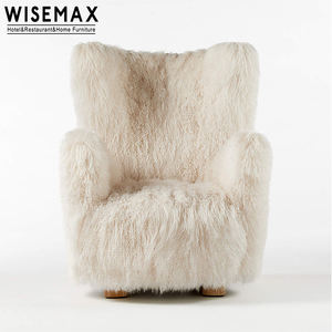 Ghế tựa đơn phong cách hiện đạ<span class=keywords><strong>i</strong></span> WISEMAX FURNITURE, chất liệu vả<span class=keywords><strong>i</strong></span> lông cừu cao cấp, dành cho phòng khách sang trọng. - Product Image 6
