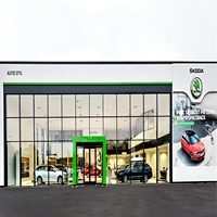Estructura de Acero Prefabricada para Salón de Exposiciones y Exhibición de Autos 4S, Tipo Ligero, Fácil Montaje, Soldadura y Corte