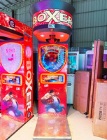 Machine de jeu d'arcade électronique de boxe à monnayeur, mesure de force de frappe, cadre métallique, prise en charge de l'anglais pour centres de jeux