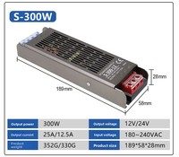 Alimentation à découpage pour LED S-300-24 24V 300W, tension constante DC 24V, sortie unique, source d'alimentation AC-DC