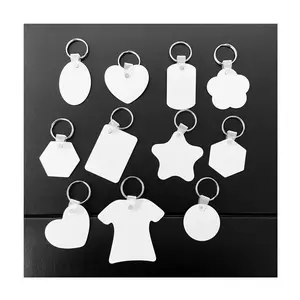 2024 Sublimation Blank Aluminum Metal Keychains Tags Double Sided Rectangle Shape