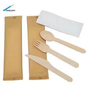 Cubiertos Desechables de Madera Biodegradables de Alta Calidad para Picnic, Cucharas, Cuchillos y Tenedores Grandes de 160 mm - Product Image 6