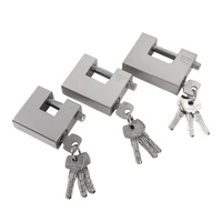 Emballage de boîte cadeau de haute qualité avec quatre clés d'ordinateur, serrures de porte d'entrepôt robustes, cadenas de sécurité rectangulaires en fer