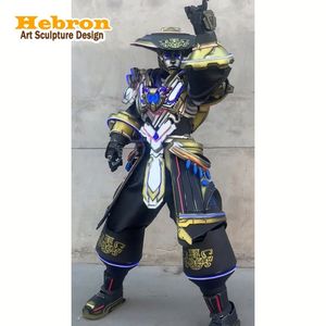 Costume de robot géant jaune réaliste pour l'extérieur, inspiré des mechs cyberpunk américains de Pacific Rim, personnalisable - Product Image 1