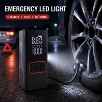Compresseur d'air numérique portable sans fil 160 PSI, mini gonfleur de pneus 6000 mAh avec mode gonflage de ballons et fonction Power Bank à arrêt automatique