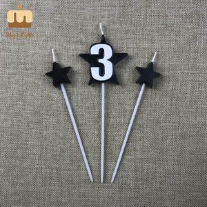 เทียนหอมธรรมดารูปดาว0-9สำหรับงานวันเกิดเจ้าหญิงปาร์ตี้วันฮาโลวีนเทียนหมายเลขเค้กแฮนด์เมด - Product Image 4