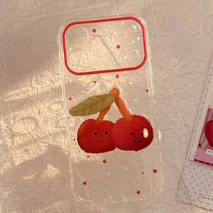 Suitable <b>for</b> <b>iPhone</b> 17 Pro Max, cartoon 3D cherry transparent soft case, precise cutouts, full coverage, shockproof phone case - Product Image 3