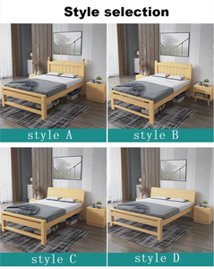 Cama Plegable Infantil Moderna y Sencilla de Madera Maciza para Uso <span class=keywords><strong>en</strong></span> el Hogar, la Escuela y Hoteles - Product Image 4